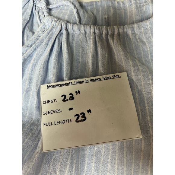 C&C California Blue White Linen Tank Large - Picture 7 of 9